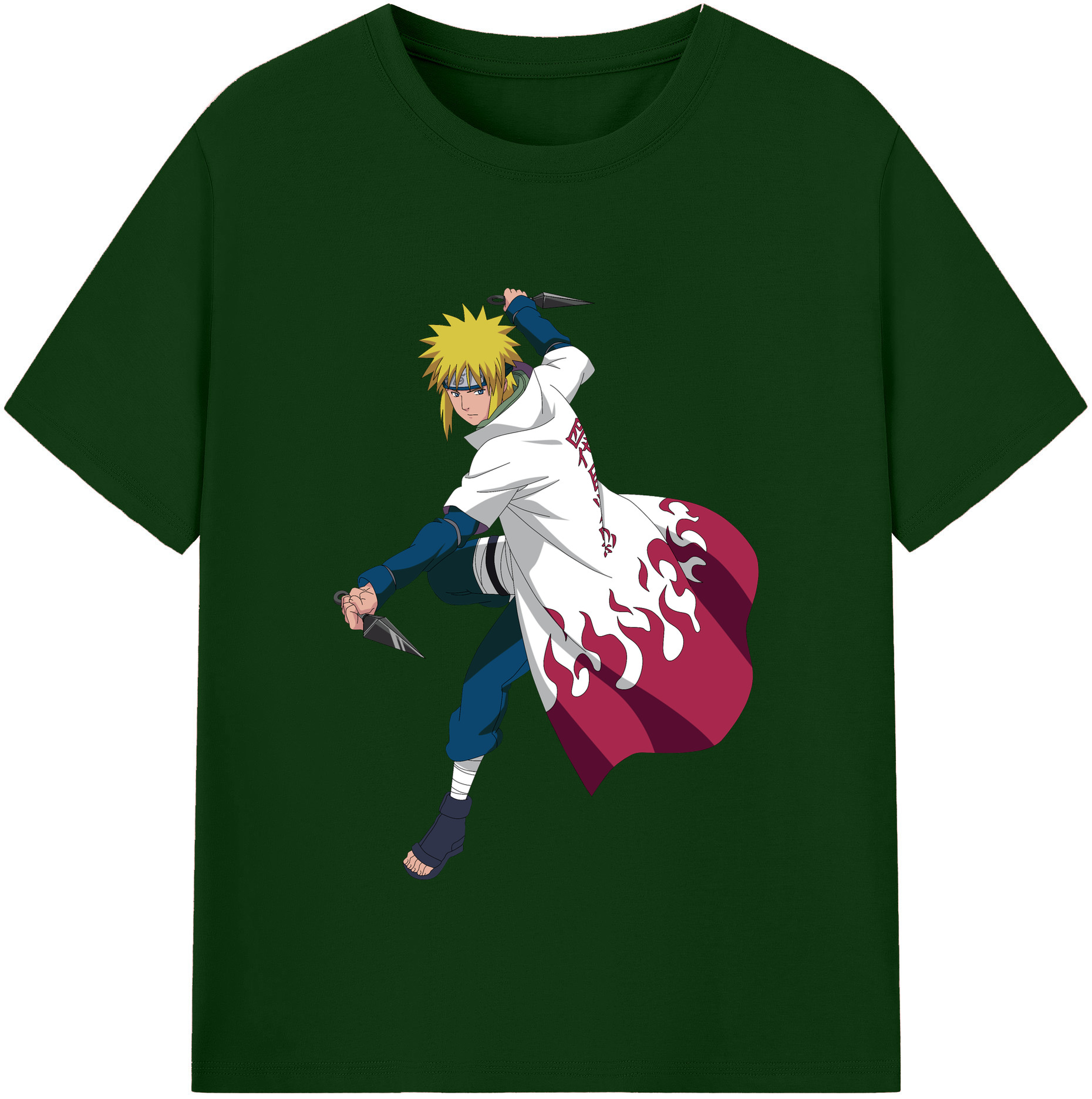 （画像用） NARUTO -ナルト- 波風 ミナト Namikaze Minato 綿100％半袖Tシャツ（フロントプリント）